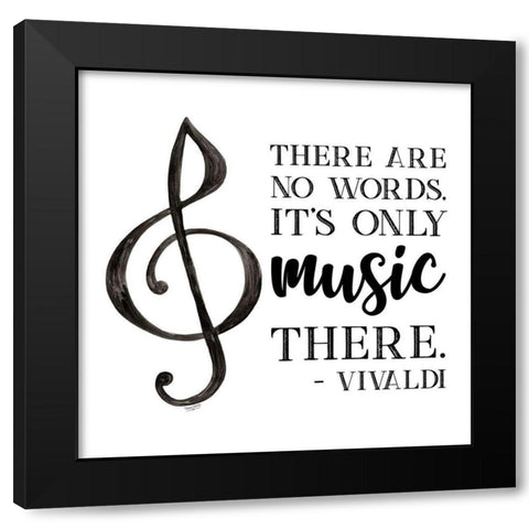 Moved by Music III-Vivaldi Black Modern Wood Framed Art Print by Reed, Tara