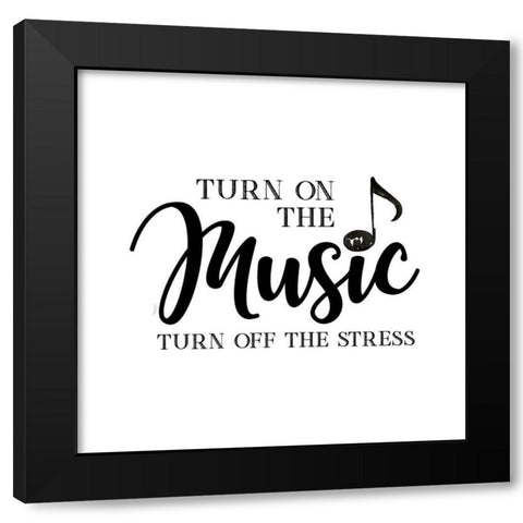Moved by Music VII-Stress Off Black Modern Wood Framed Art Print with Double Matting by Reed, Tara