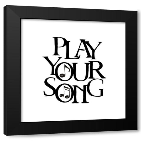 Moved by Music VIII-Your Song Black Modern Wood Framed Art Print by Reed, Tara