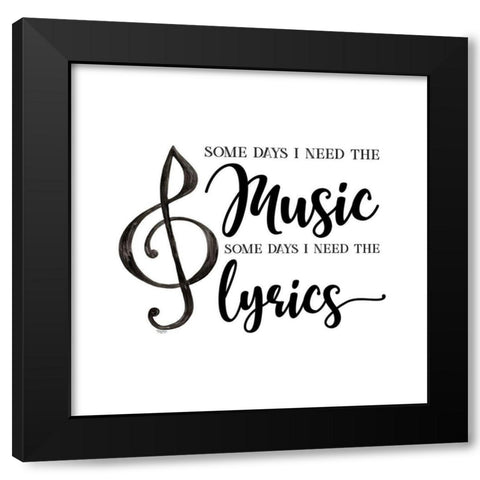 Moved by Music IX-Some Days Black Modern Wood Framed Art Print with Double Matting by Reed, Tara