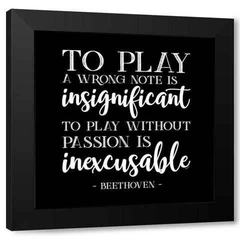 Moved by Music black I-Beethoven Black Modern Wood Framed Art Print by Reed, Tara