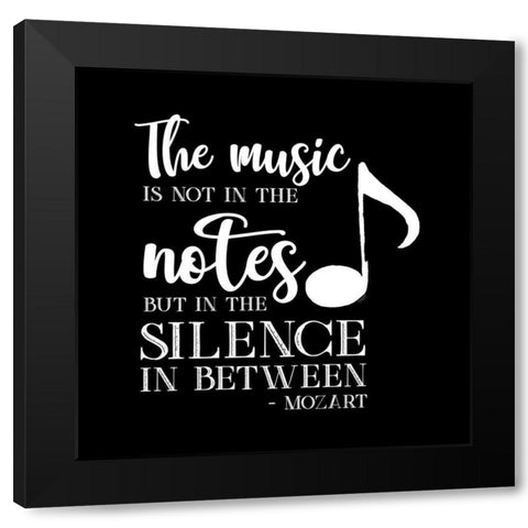 Moved by Music black II-Mozart Black Modern Wood Framed Art Print with Double Matting by Reed, Tara