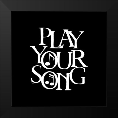 Moved by Music black VIII-Your Song Black Modern Wood Framed Art Print by Reed, Tara