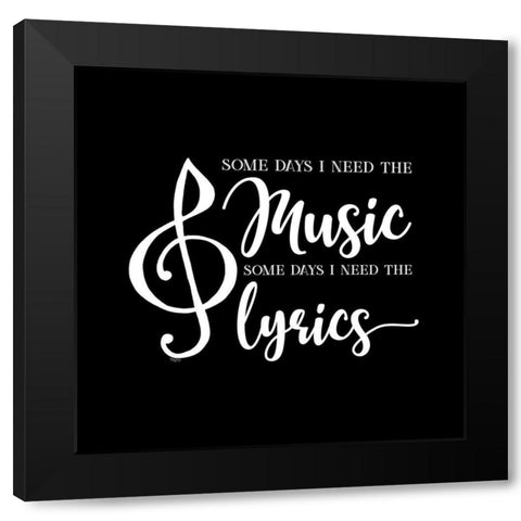 Moved by Music black IX-Some Days Black Modern Wood Framed Art Print with Double Matting by Reed, Tara