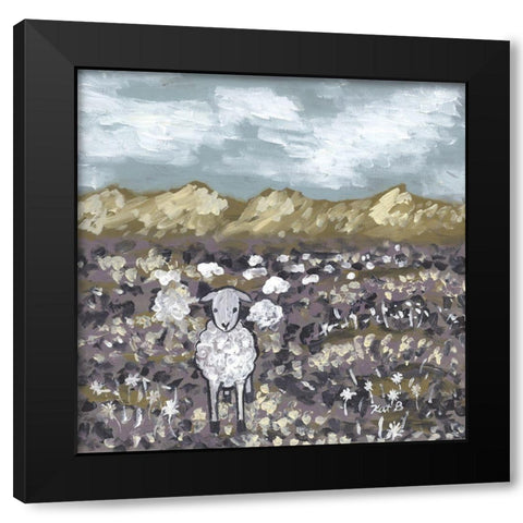 Black Creek  Field Black Modern Wood Framed Art Print by Bryan, Kathleen