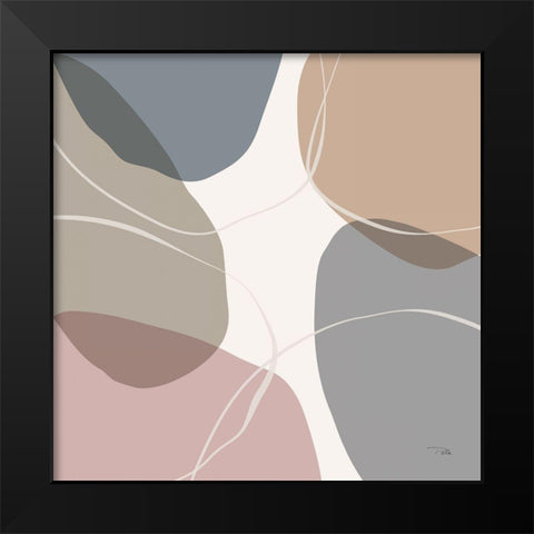 Down  to Earth dusty V Black Modern Wood Framed Art Print by PELA