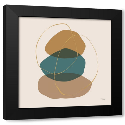 Down  to Earth earthy III Black Modern Wood Framed Art Print with Double Matting by PELA
