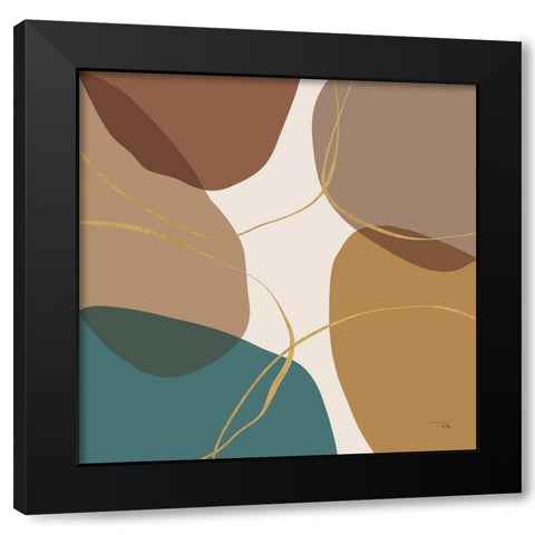Down  to Earth earthy V Black Modern Wood Framed Art Print with Double Matting by PELA