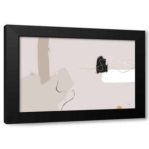 Let  it Flow I Black Modern Wood Framed Art Print with Double Matting by PELA