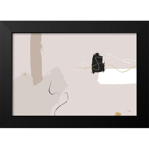 Let  it Flow I Black Modern Wood Framed Art Print by PELA