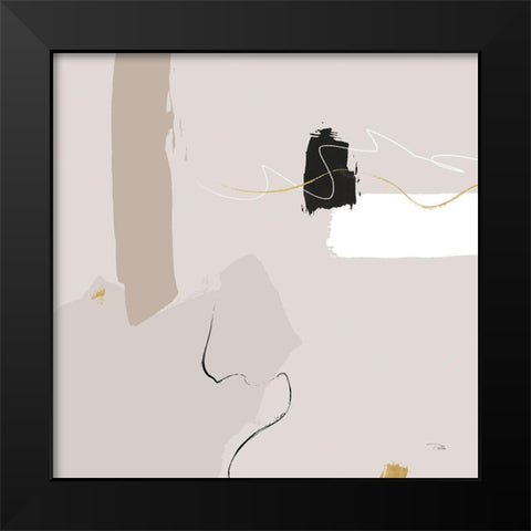 Let  it Flow II Black Modern Wood Framed Art Print by PELA