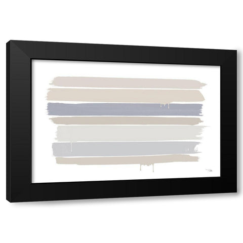 Light  Strokes Black Modern Wood Framed Art Print by PELA