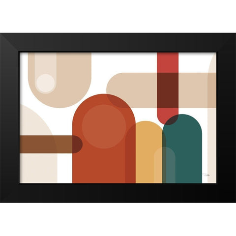 Metro  67 spice Black Modern Wood Framed Art Print by PELA