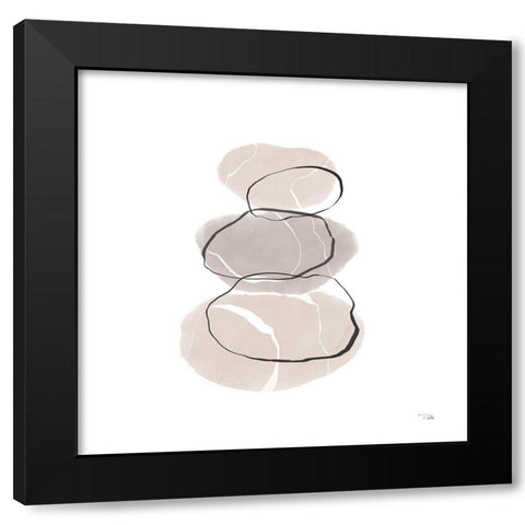 Organic  Feel II Black Modern Wood Framed Art Print by PELA