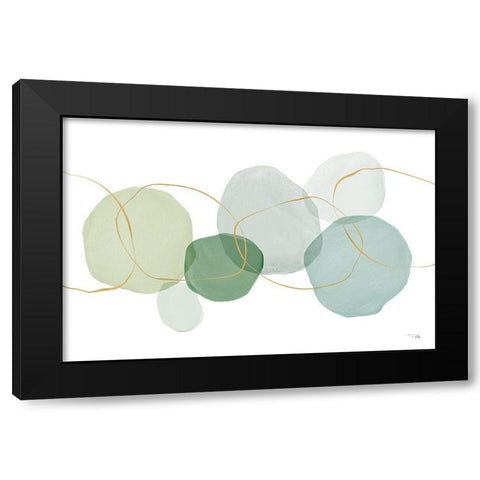 Pastel  Circles I Black Modern Wood Framed Art Print with Double Matting by PELA