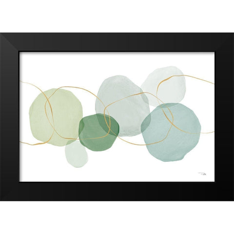 Pastel  Circles I Black Modern Wood Framed Art Print by PELA
