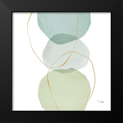 Pastel  Circles II Black Modern Wood Framed Art Print by PELA