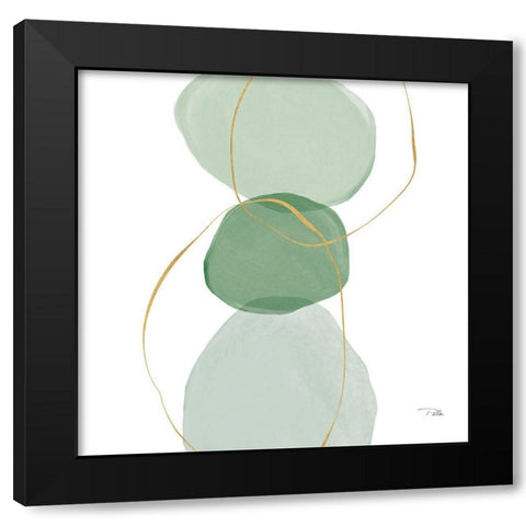 Pastel  Circles III Black Modern Wood Framed Art Print by PELA