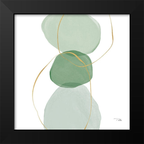 Pastel  Circles III Black Modern Wood Framed Art Print by PELA