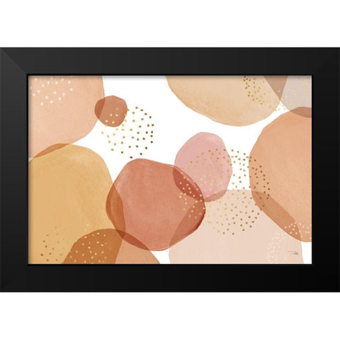 Pebbles  I Black Modern Wood Framed Art Print by PELA