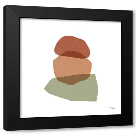 Pieces  by Pieces II Black Modern Wood Framed Art Print with Double Matting by PELA