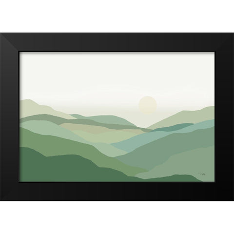 Mountain  High Black Modern Wood Framed Art Print by PELA