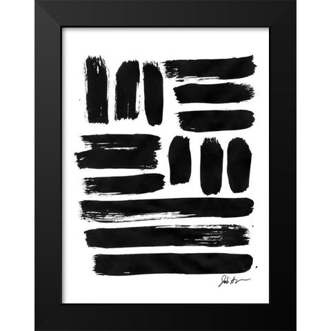 Small Squares II Black Modern Wood Framed Art Print by Augustine, Jodi