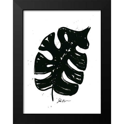 Inked Leaves I Black Modern Wood Framed Art Print by Augustine, Jodi