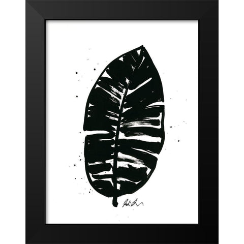 Inked Leaves III Black Modern Wood Framed Art Print by Augustine, Jodi
