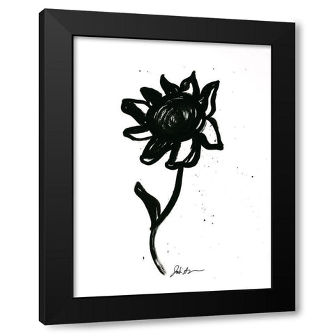 Inked Florals III Black Modern Wood Framed Art Print with Double Matting by Augustine, Jodi
