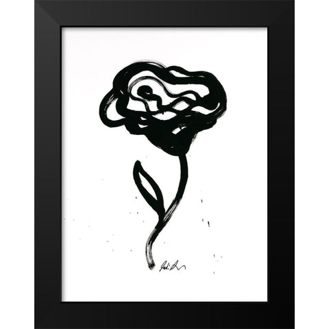 Inked Florals IV Black Modern Wood Framed Art Print by Augustine, Jodi