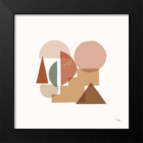 Geo Metrical II Black Modern Wood Framed Art Print by Pela