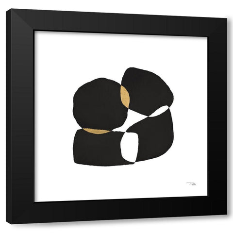 Noir And Blanc II Black Modern Wood Framed Art Print with Double Matting by Pela