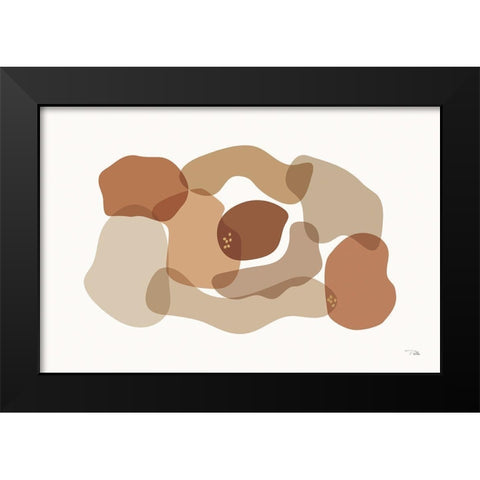 Sand Dust I Black Modern Wood Framed Art Print by Pela