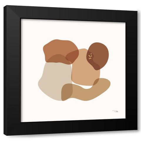 Sand Dust II Black Modern Wood Framed Art Print with Double Matting by Pela