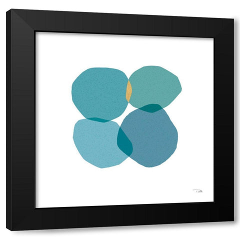 Side by Side II Black Modern Wood Framed Art Print with Double Matting by Pela