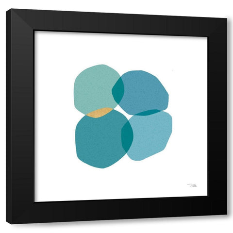 Side by Side III Black Modern Wood Framed Art Print with Double Matting by Pela