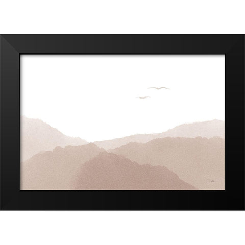 So Peaceful Black Modern Wood Framed Art Print by Pela