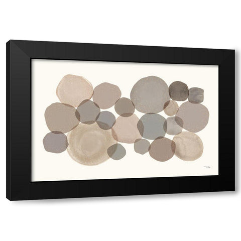 Stone Echoes neutral I Black Modern Wood Framed Art Print with Double Matting by Pela