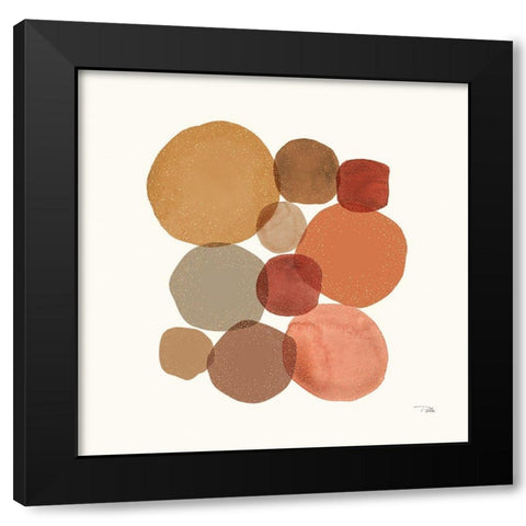 Stone Echoes spice III Black Modern Wood Framed Art Print with Double Matting by Pela