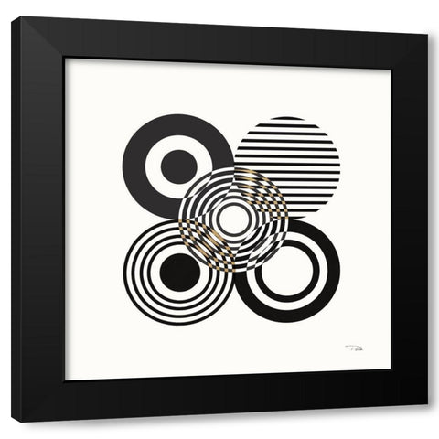 Deco Retro black II Black Modern Wood Framed Art Print by Pela