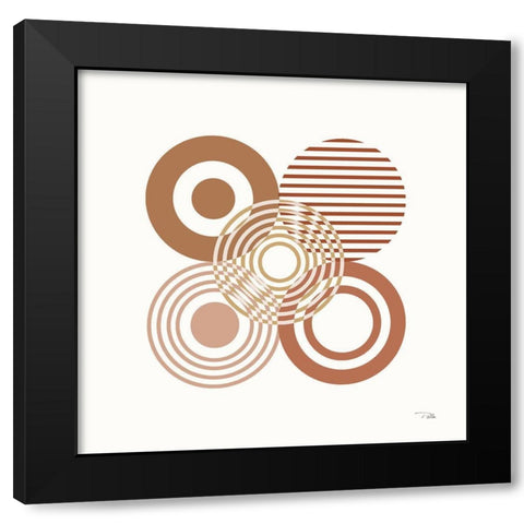 Deco Retro blush II Black Modern Wood Framed Art Print by Pela