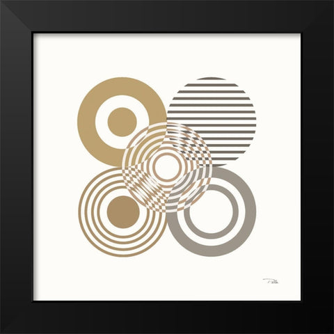 Deco Retro earth II Black Modern Wood Framed Art Print by Pela