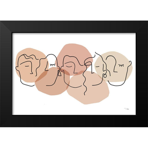 Dreamers I Black Modern Wood Framed Art Print by Pela