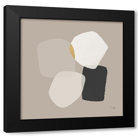 Partitions II Black Modern Wood Framed Art Print by Pela