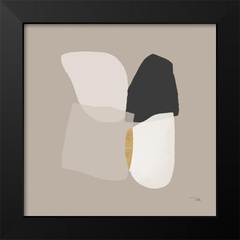 Partitions III Black Modern Wood Framed Art Print by Pela
