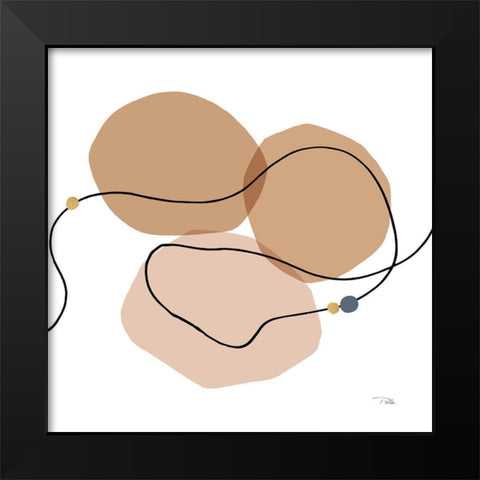 Sinuous Trajectory blush II Black Modern Wood Framed Art Print by Pela