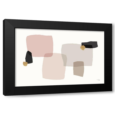 Soft Tension I Black Modern Wood Framed Art Print with Double Matting by Pela