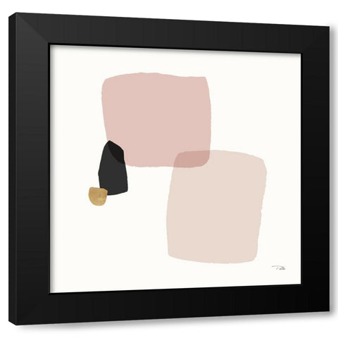 Soft Tension II Black Modern Wood Framed Art Print with Double Matting by Pela