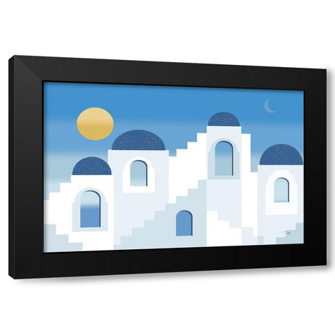 La Casa Black Modern Wood Framed Art Print with Double Matting by Pela